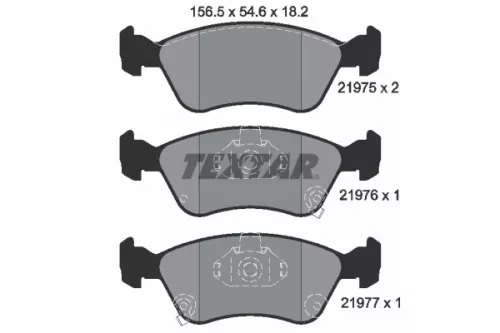 TEXTAR TEXTAR (2197502) 1x Brake Kit, disc brake 