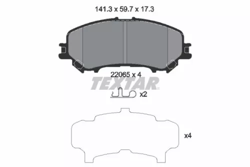 TEXTAR TEXTAR (2206503) 1x Brake Kit, disc brake 