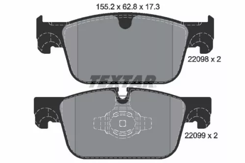 TEXTAR TEXTAR (2209801) 1x Brake Kit, disc brake 