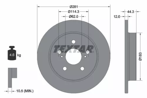 TEXTAR TEXTAR (2215301) 1x Brake Kit, disc brake 