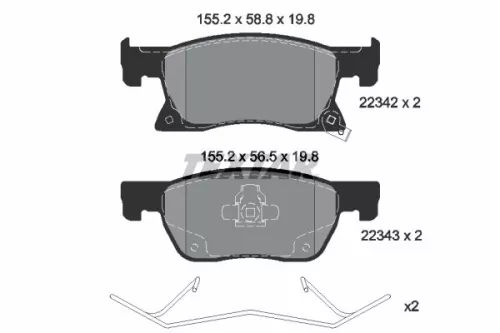TEXTAR TEXTAR (2234201) 1x Brake Kit, disc brake 