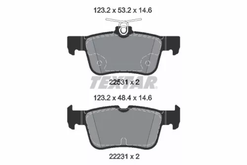 TEXTAR TEXTAR (2253105) 1x Brake Kit, disc brake 