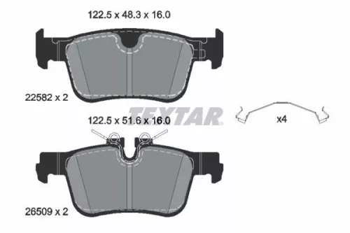 TEXTAR TEXTAR (2258201) 1x Brake Kit, disc brake 