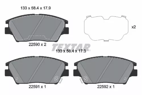 TEXTAR TEXTAR (2259001) 1x Brake Kit, disc brake 