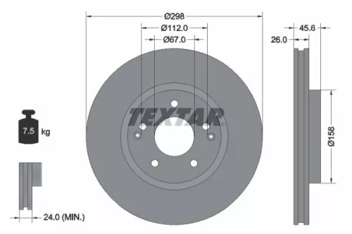 TEXTAR TEXTAR (2259001) 1x Brake Kit, disc brake 