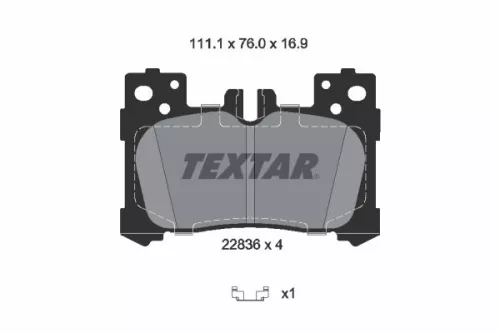 1x TEXTAR 2283601 Brake Pad Set