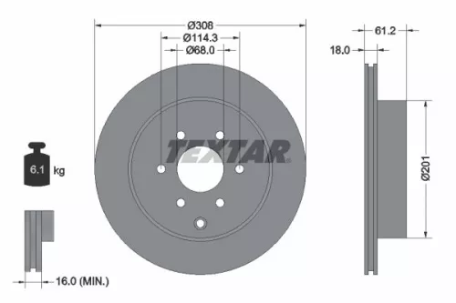 TEXTAR TEXTAR (2286101) 1x Brake Kit, disc brake 