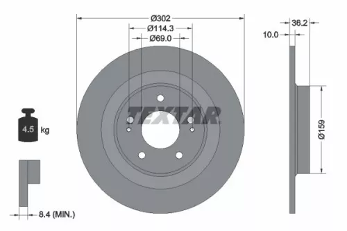 TEXTAR TEXTAR (2286401) 1x Brake Kit, disc brake 