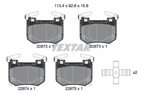 TEXTAR TEXTAR (2287301) 1x Brake Kit, disc brake 