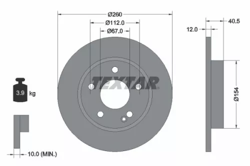 TEXTAR TEXTAR (2307003) 1x Brake Kit, disc brake 