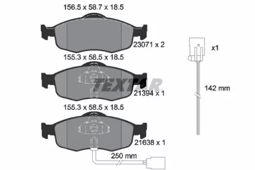 TEXTAR TEXTAR (2307104) 1x Brake Kit, disc brake 