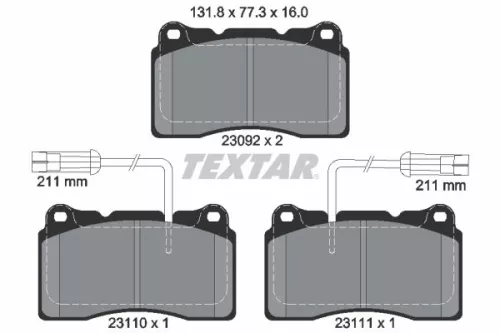 TEXTAR TEXTAR (2309201) 1x Brake Kit, disc brake 