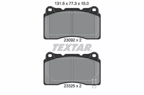 TEXTAR TEXTAR (2309204) 1x Brake Kit, disc brake 