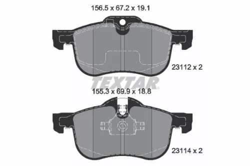 TEXTAR TEXTAR (2311203) 1x Brake Kit, disc brake 