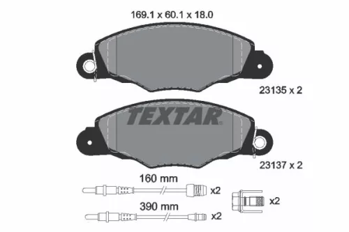 TEXTAR TEXTAR (2313503) 1x Brake Kit, disc brake 