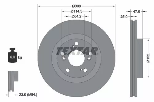 TEXTAR TEXTAR (2317801) 1x Brake Kit, disc brake 