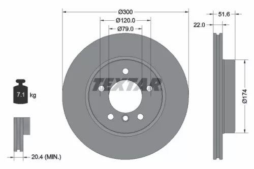 TEXTAR TEXTAR (2318302) 1x Brake Kit, disc brake 