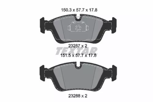 TEXTAR TEXTAR (2328702) 1x Brake Kit, disc brake 