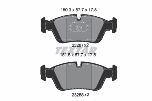 TEXTAR TEXTAR (2328702) 1x Brake Kit, disc brake 
