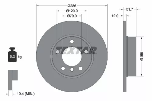 TEXTAR TEXTAR (2328702) 1x Brake Kit, disc brake 