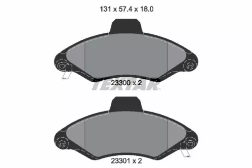 TEXTAR TEXTAR (2330002) 1x Brake Kit, disc brake 