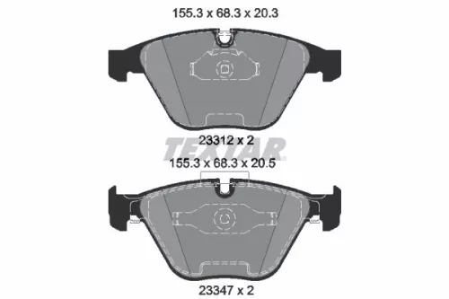TEXTAR TEXTAR (2331207) 1x  TEXTAR Brake Pad Set 