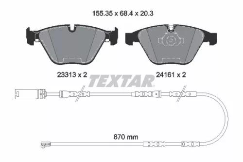 TEXTAR TEXTAR (2331307) 1x  TEXTAR Brake Pad Set 