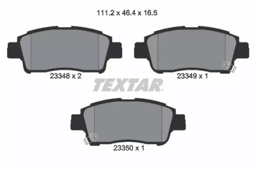 TEXTAR TEXTAR (2334803) 1x Brake Kit, disc brake 