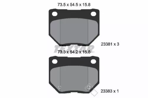 TEXTAR TEXTAR (2338102) 1x Brake Kit, disc brake 