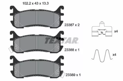 TEXTAR TEXTAR (2338704) 1x Brake Kit, disc brake 