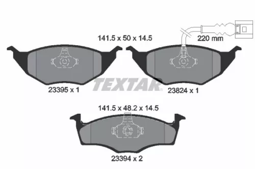 TEXTAR TEXTAR (2339502) 1x Brake Kit, disc brake 