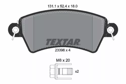 TEXTAR TEXTAR (2339602) 1x Brake Kit, disc brake 