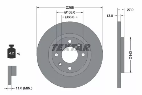 TEXTAR TEXTAR (2340702) 1x Brake Kit, disc brake 