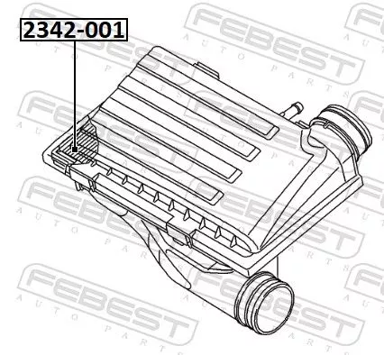 FEBEST FEBEST 2342001 1x FEBEST Air Filter 2342001 