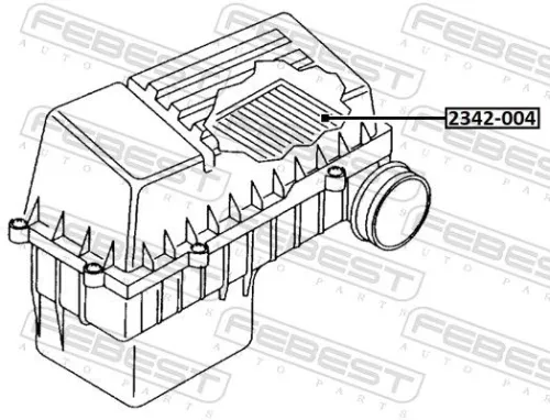 FEBEST FEBEST 2342004 1x FEBEST Air Filter 2342004 