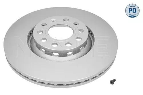 2x Meyle PD Front Vented Brake Disc For Audi Seat Skoda Vw A4 A6 Exeo Passat Superb