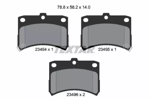 TEXTAR TEXTAR (2349402) 1x Brake Kit, disc brake 