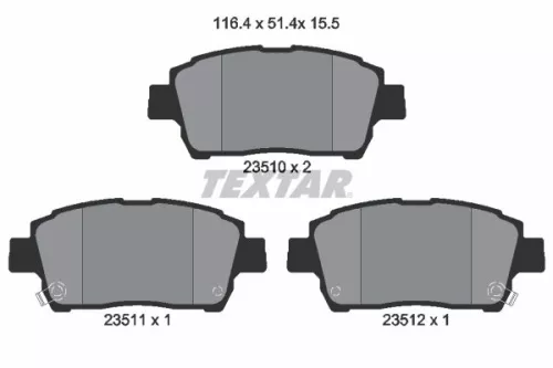 TEXTAR TEXTAR (2351002) 1x Brake Kit, disc brake 