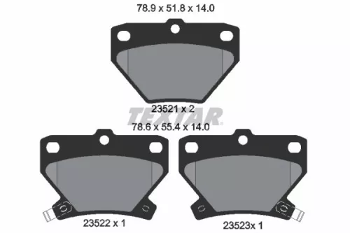 TEXTAR TEXTAR (2352101) 1x Brake Kit, disc brake 