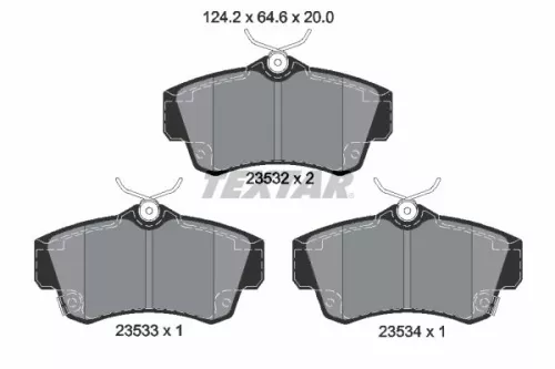 TEXTAR TEXTAR (2353202) 1x Brake Kit, disc brake 