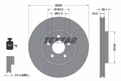 TEXTAR TEXTAR (2353202) 1x Brake Kit, disc brake 