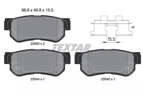 TEXTAR TEXTAR (2354306) 1x  TEXTAR Brake Pad Set 