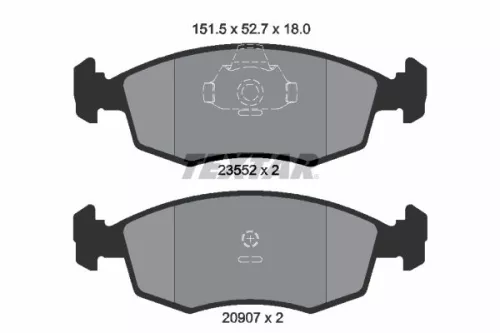 TEXTAR TEXTAR (2355202) 1x Brake Kit, disc brake 