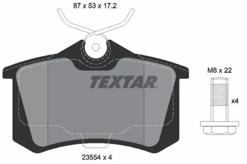 TEXTAR TEXTAR (2355402) 1x Brake Kit, disc brake 