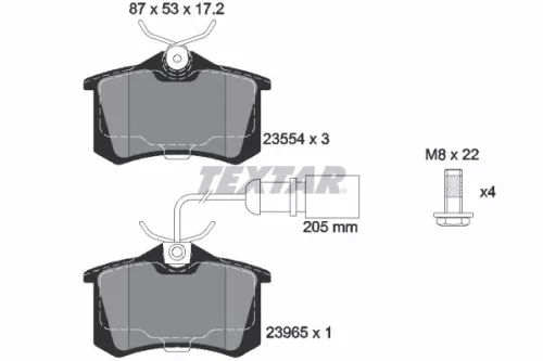 TEXTAR TEXTAR (2355403) 1x Brake Kit, disc brake 