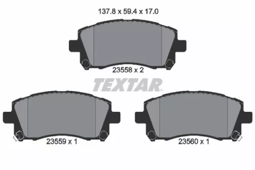 TEXTAR TEXTAR (2355802) 1x Brake Kit, disc brake 