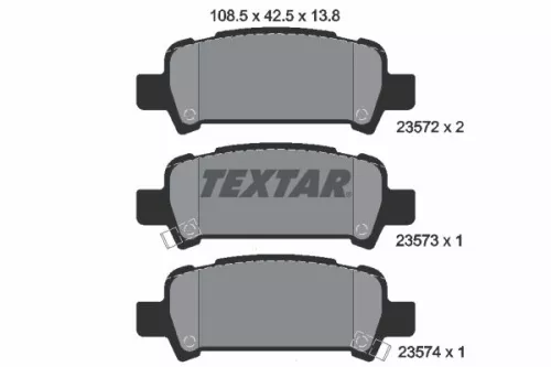 TEXTAR TEXTAR (2357202) 1x Brake Kit, disc brake 