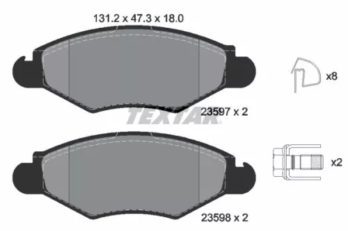 TEXTAR TEXTAR (2359703) 1x Brake Kit, disc brake 