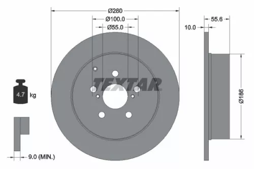 TEXTAR TEXTAR (2362002) 1x Brake Kit, disc brake 