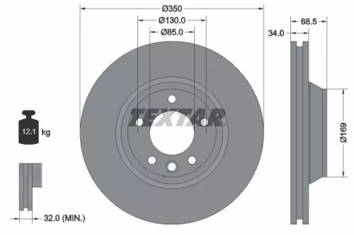 TEXTAR TEXTAR (2369302) 1x Brake Kit, disc brake 